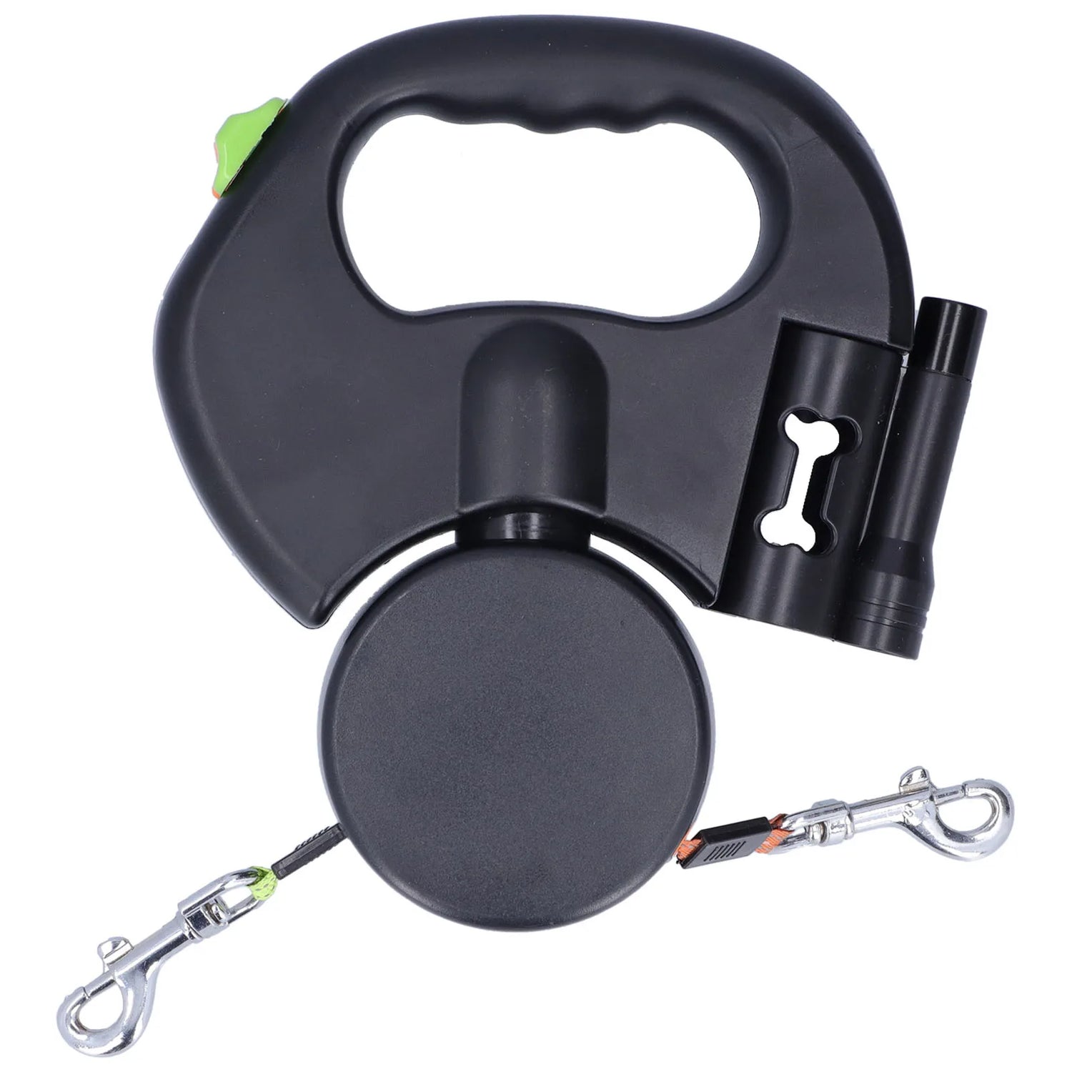 Automatic Retractable Pet Leash 1 Tow 2 Retractable Double Dog Leash with Flashlight and Bag Dispenser Retractable Dog Leash
